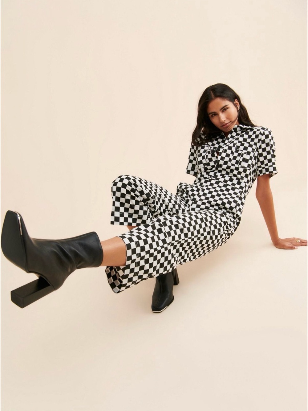 Anthropologie Saint Geraldine Marrs Checkered Coveralls/Jumpsuit - Picture 6 of 11